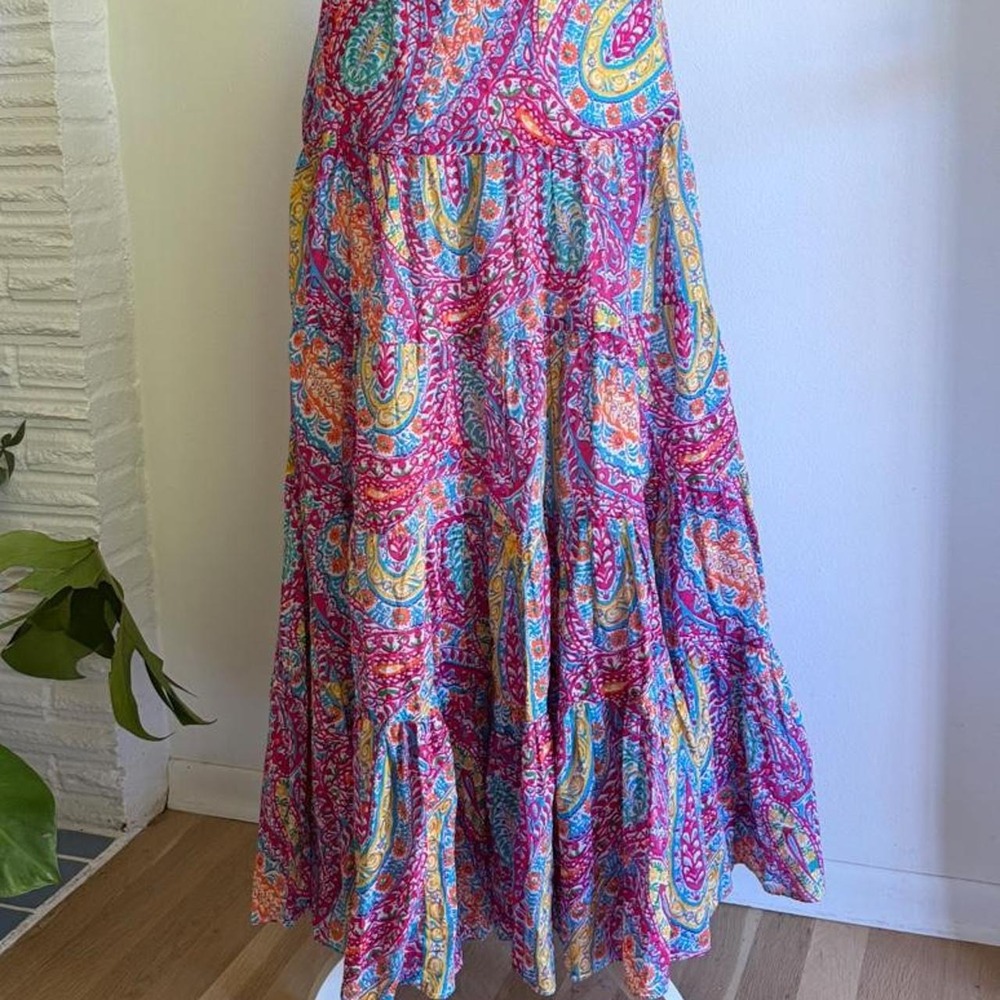 Ralph Lauren Vintage Paisley Cotton Maxi Skirt